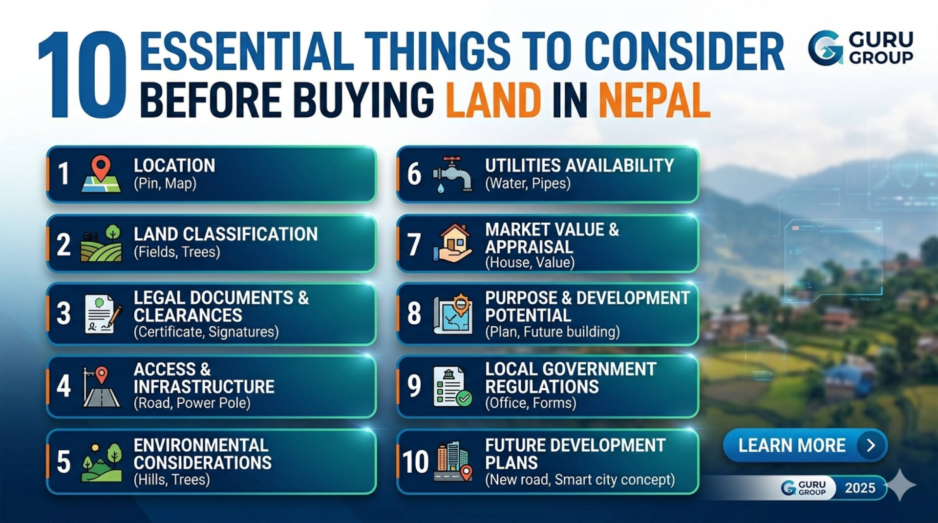 10 Essential Things to Consider Before Buying Land in Nepal | Guru Group